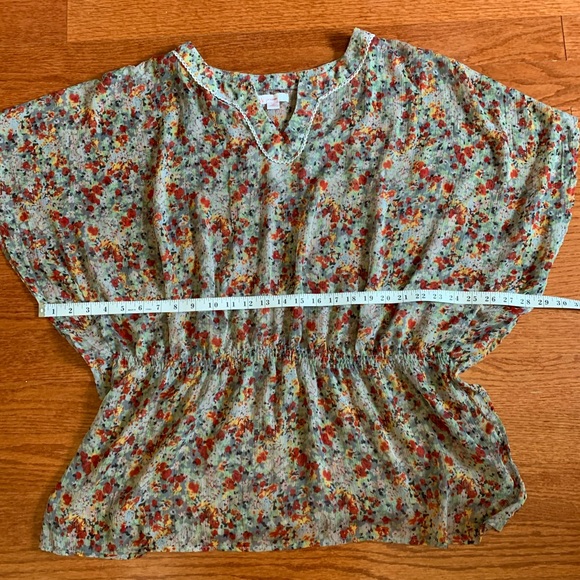 JW Woman’s floral, cinched waist, tunic, size 2X - Picture 11 of 11